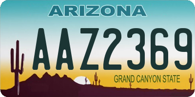 AZ license plate AAZ2369