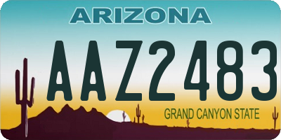 AZ license plate AAZ2483