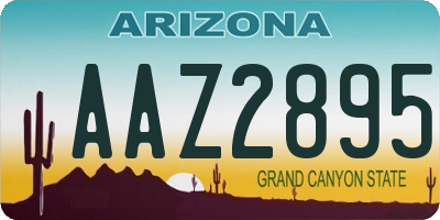 AZ license plate AAZ2895