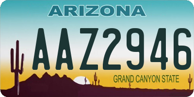 AZ license plate AAZ2946