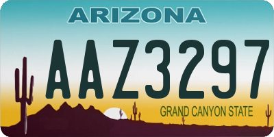 AZ license plate AAZ3297