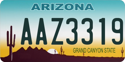 AZ license plate AAZ3319