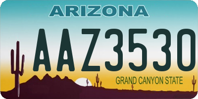 AZ license plate AAZ3530