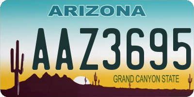 AZ license plate AAZ3695