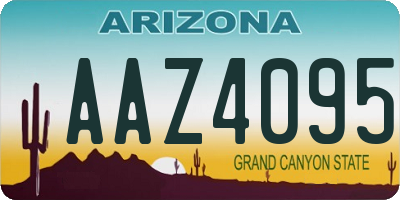 AZ license plate AAZ4095