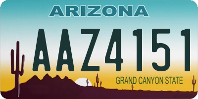 AZ license plate AAZ4151
