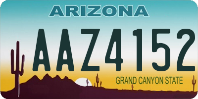 AZ license plate AAZ4152