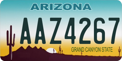 AZ license plate AAZ4267