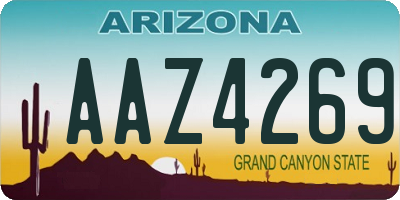 AZ license plate AAZ4269