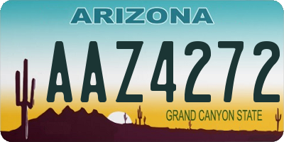 AZ license plate AAZ4272