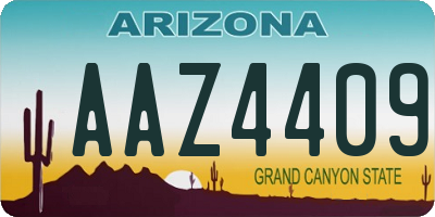 AZ license plate AAZ4409