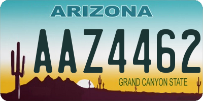 AZ license plate AAZ4462