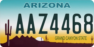 AZ license plate AAZ4468