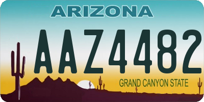 AZ license plate AAZ4482
