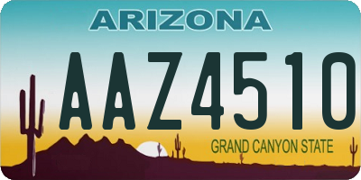 AZ license plate AAZ4510