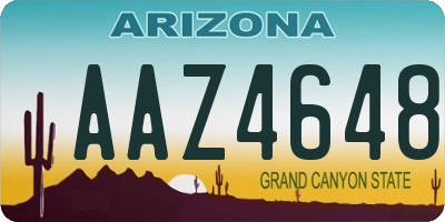 AZ license plate AAZ4648
