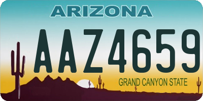 AZ license plate AAZ4659