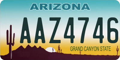 AZ license plate AAZ4746