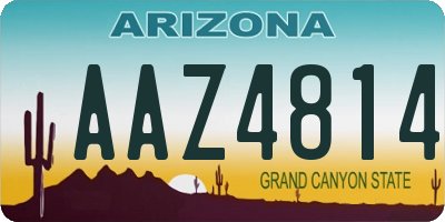 AZ license plate AAZ4814