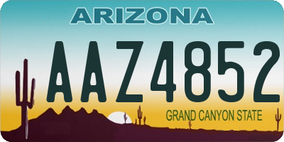 AZ license plate AAZ4852