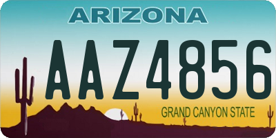 AZ license plate AAZ4856