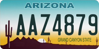 AZ license plate AAZ4879