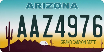 AZ license plate AAZ4976