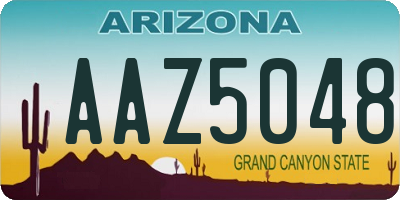 AZ license plate AAZ5048
