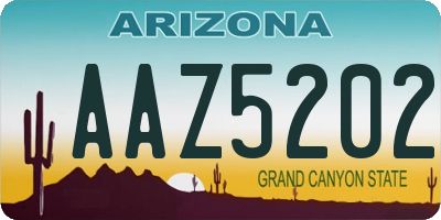 AZ license plate AAZ5202