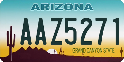 AZ license plate AAZ5271