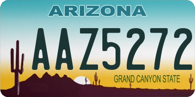 AZ license plate AAZ5272