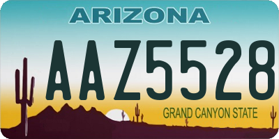 AZ license plate AAZ5528