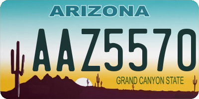 AZ license plate AAZ5570