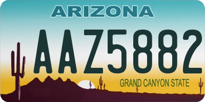 AZ license plate AAZ5882