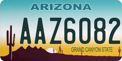 AZ license plate AAZ6082
