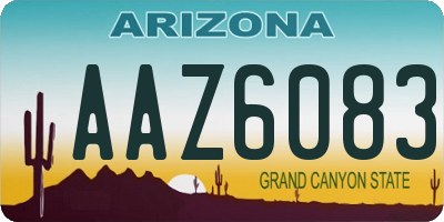 AZ license plate AAZ6083