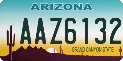 AZ license plate AAZ6132