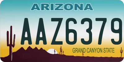 AZ license plate AAZ6379