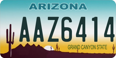 AZ license plate AAZ6414