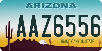 AZ license plate AAZ6556