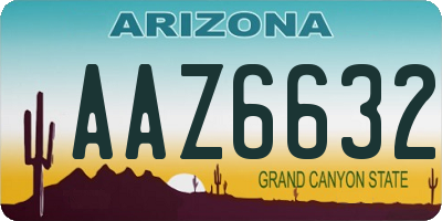 AZ license plate AAZ6632
