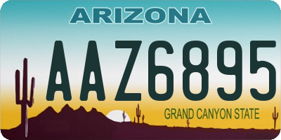 AZ license plate AAZ6895