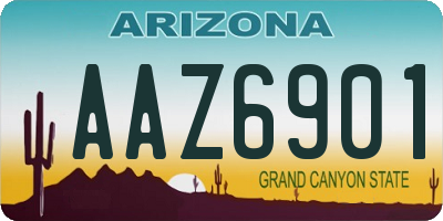 AZ license plate AAZ6901