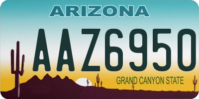 AZ license plate AAZ6950