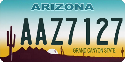 AZ license plate AAZ7127
