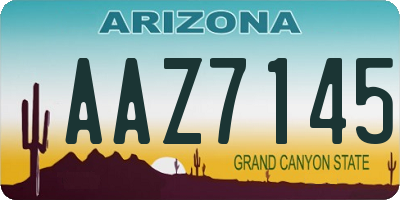 AZ license plate AAZ7145