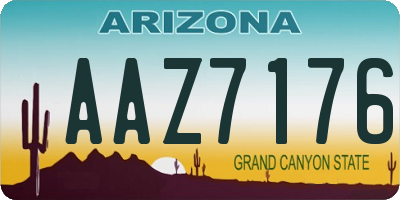 AZ license plate AAZ7176