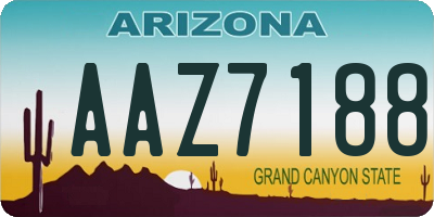 AZ license plate AAZ7188