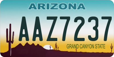 AZ license plate AAZ7237