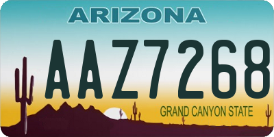 AZ license plate AAZ7268
